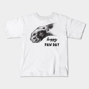 Happy Paw day Kids T-Shirt